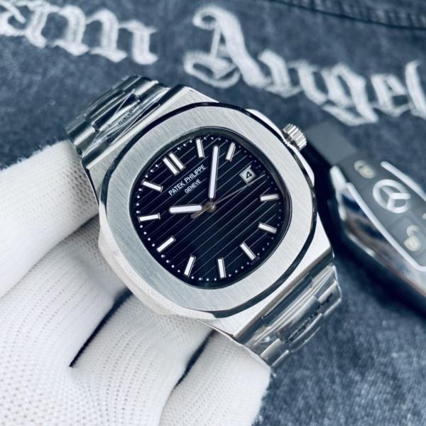 PP QUARTZ SILVER BLACK watchlady