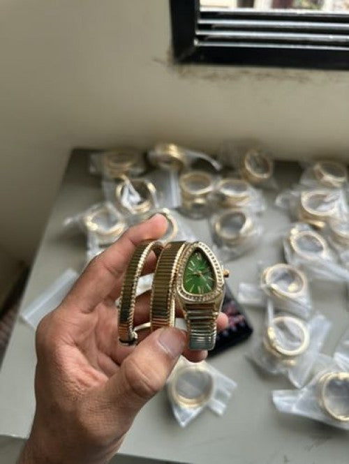 BVLGAR I GOLD GREEN FULL DIAMOND XoticCollection