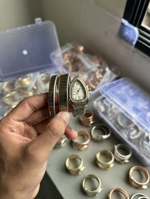 BVLGAR I TWO TONE GOLD WHITE FULL DIAMOND XoticCollection