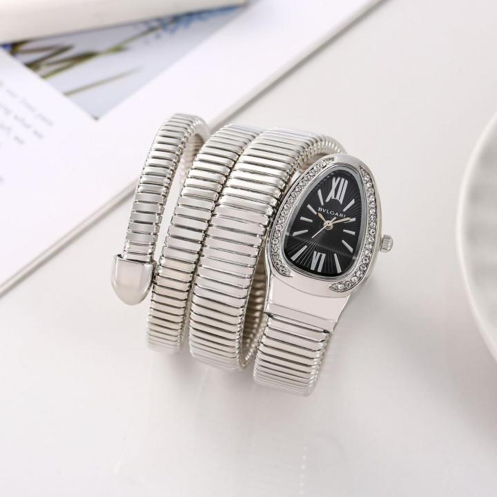 BVLGAR I SERPANTI SNAKE WATCH HALF DIAMOND watchlady