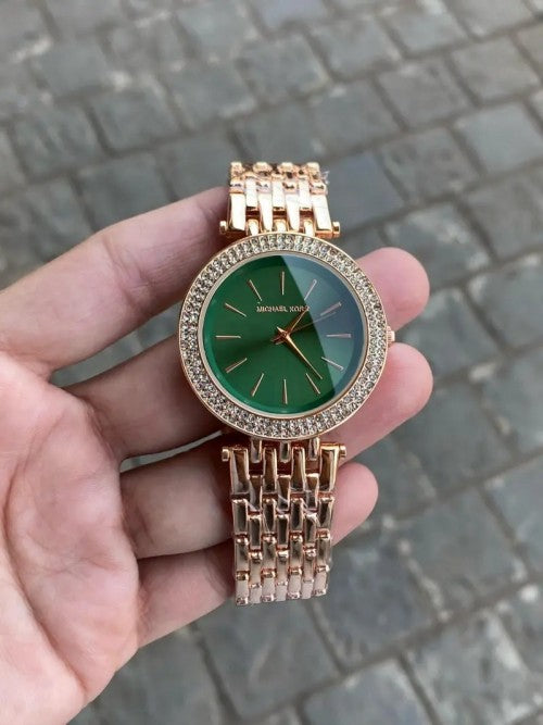 MICHAEL KOR S DARCI GREEN DIAL watchlady