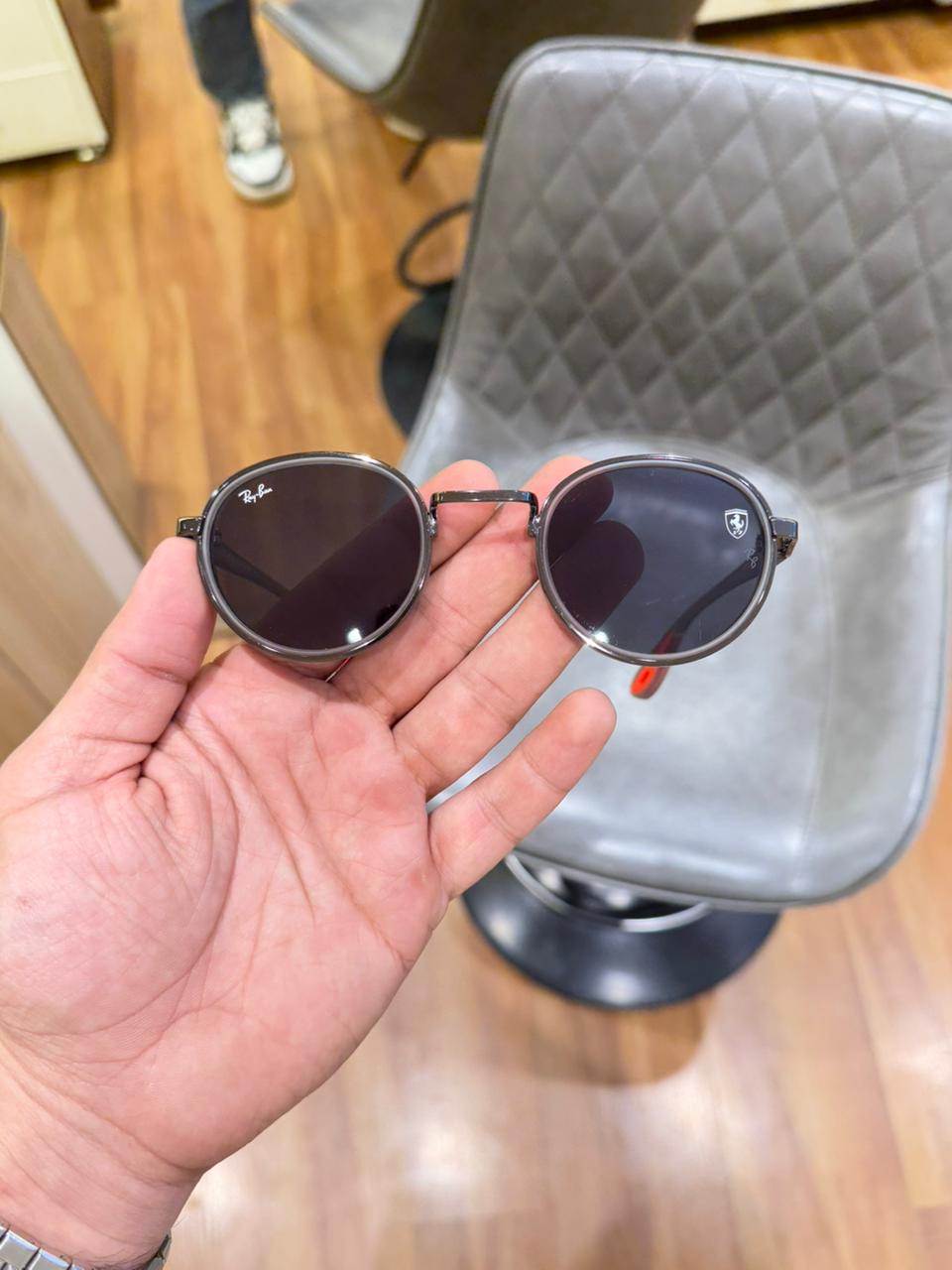 RAYBA N 02 GREY BLACK SUNGLASSES WITH OG BOX XoticCollection