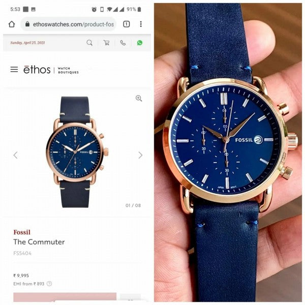 FOSSI L COMMUTER MENS ALL WORKING watchlady