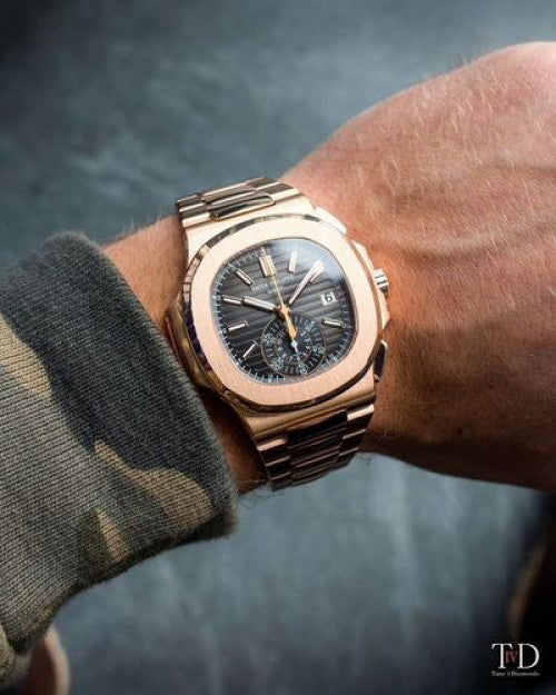 PATE K PHILIPP E BROWN BLACK CHRONOGRAPH