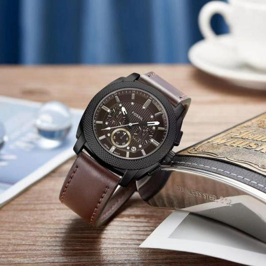 FOSSI L MENS LEATHER ALL WORKING watchlady