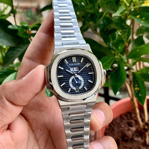 PATE K PHILIPP E MOON FACE SILVER BLUE