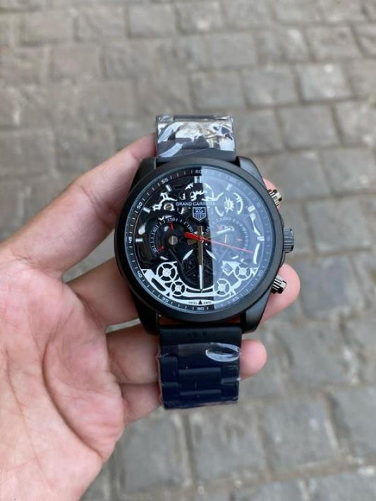 TAG HEU RE CARRERA ALL BLACK CR7 watchlady