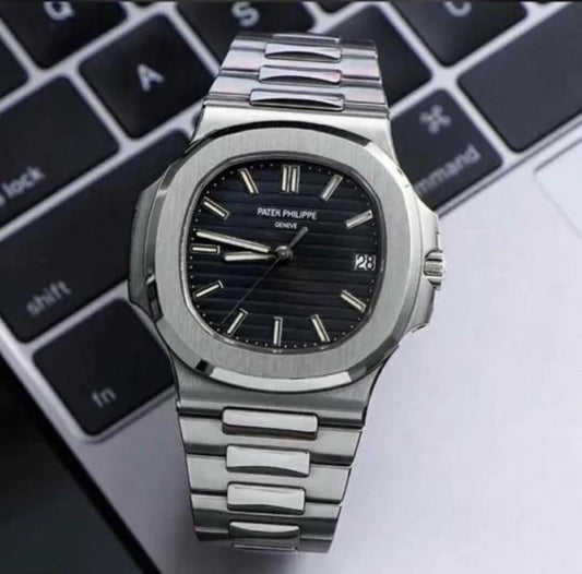 PP QUARTZ SILVER BLACK watchlady