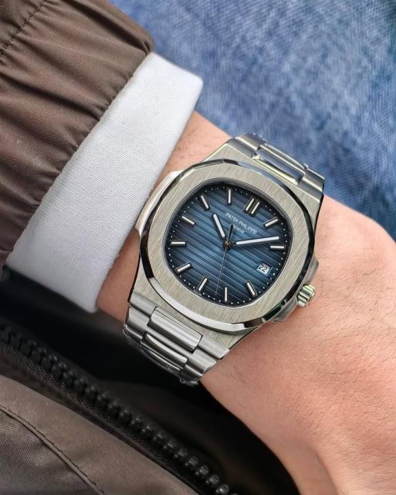 PP QUARTZ SILVER BLUE watchlady