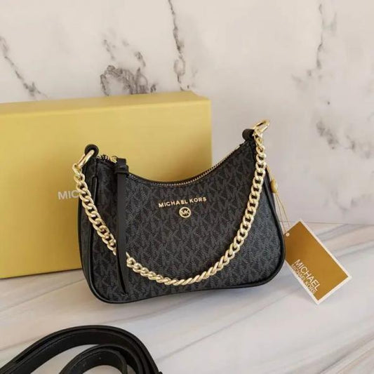 MICHAEL KO R S MK JET SET CHARM SLING BLACK WITH BOX watchlady