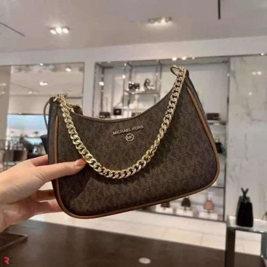 MK JET SET  CHARM SMALL LOGO POCHETTE WITH OG BOX watchlady
