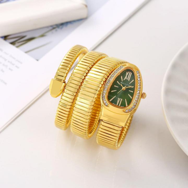 BVLGAR I SERPANTI SNAKE WATCH HALF DIAMOND watchlady