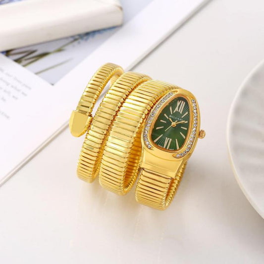 BVLGAR I SERPANTI SNAKE WATCH HALF DIAMOND watchlady