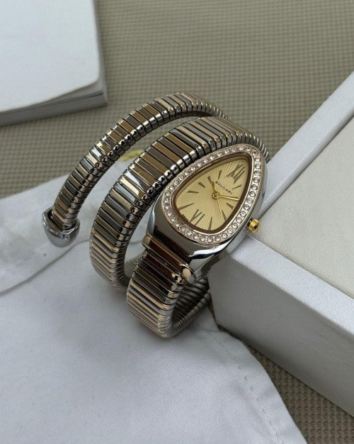 BVLGAR I TWO TONE GOLD GOLD FULL DIAMOND XoticCollection