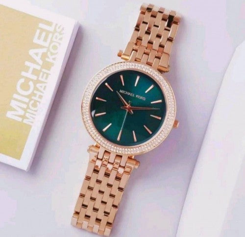 MICHAEL KOR S DARCI ROSE GREENISH BLUE DIAL XoticCollection
