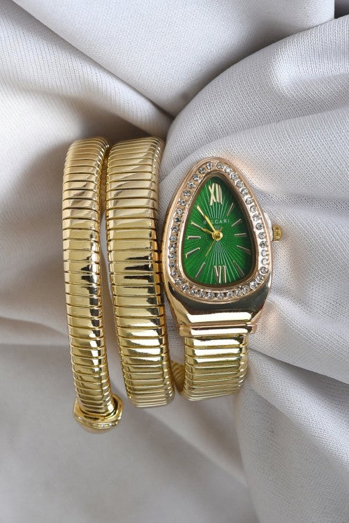 BVLGAR I GOLD GREEN FULL DIAMOND XoticCollection