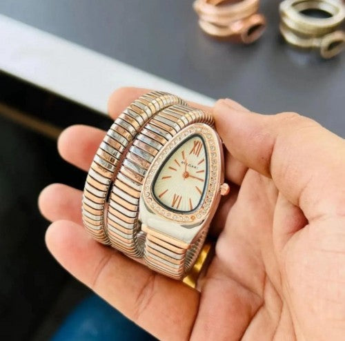 BVLGAR I TWO TONE ROSE WHITE FULL DIAMOND XoticCollection