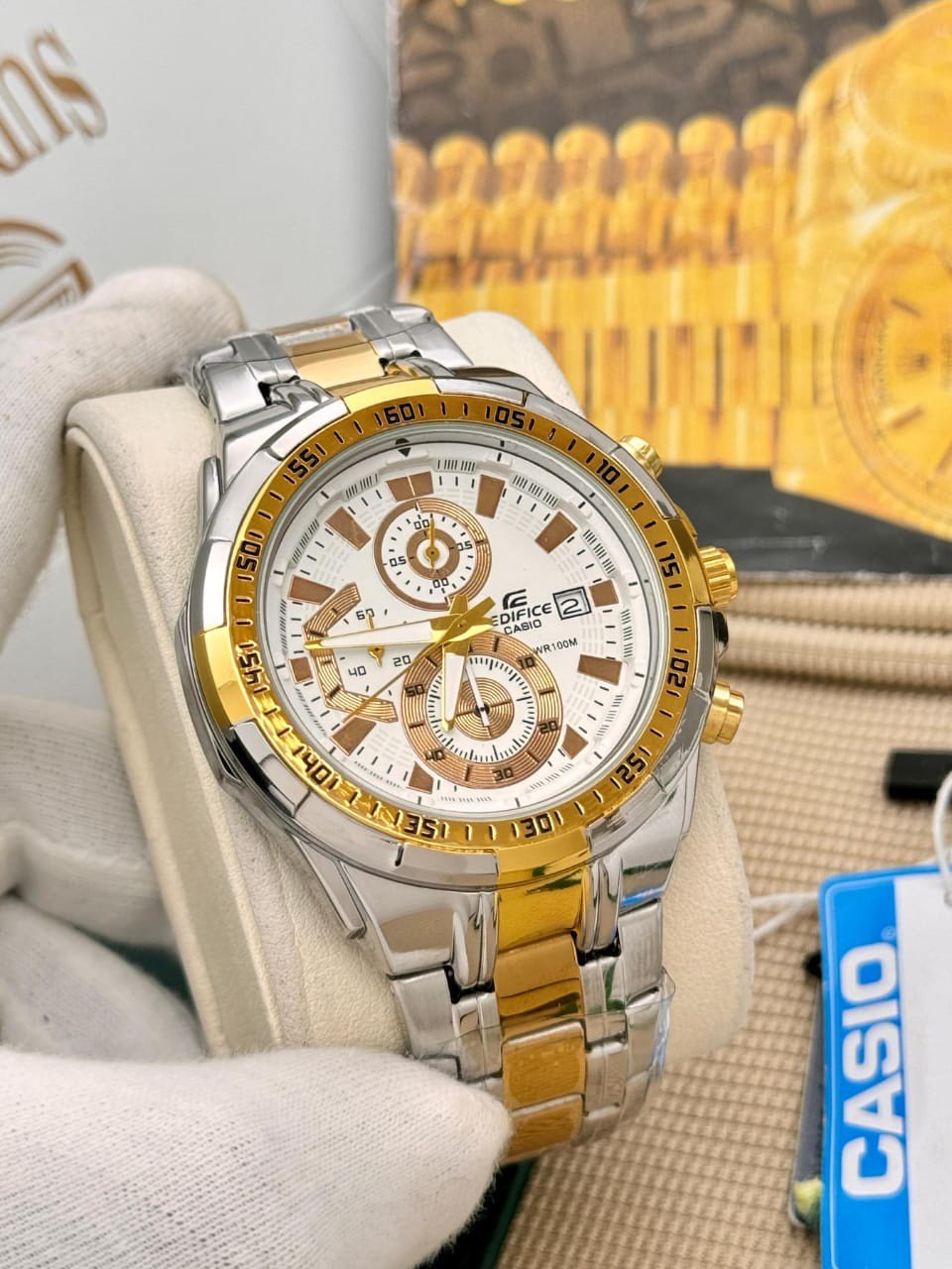 CASI O EDIFICE EFR-539 TWO TONE WHITE XoticCollection