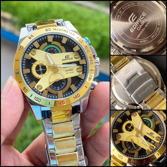 CASI O EDIFIC E EFR-540 TWO TONE BLACK XoticCollection