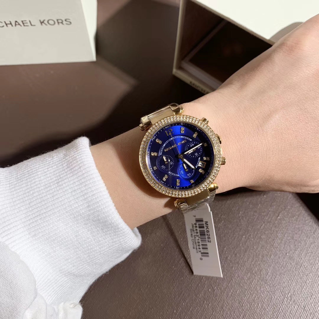 MICHAE L KORS PARKER GOLD BLUE XoticCollection