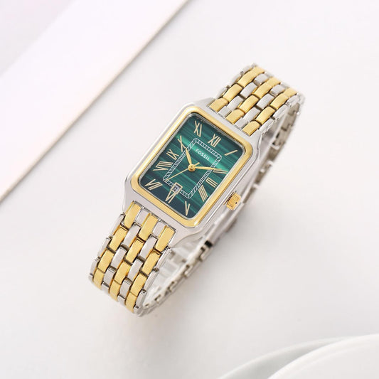 FOSSI L RAQUEL TWO TONE GOLD GREEN XoticCollection