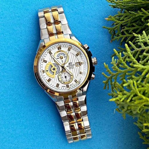 CASI O EDIFICE ED 426 TWO TONE WHITE XoticCollection