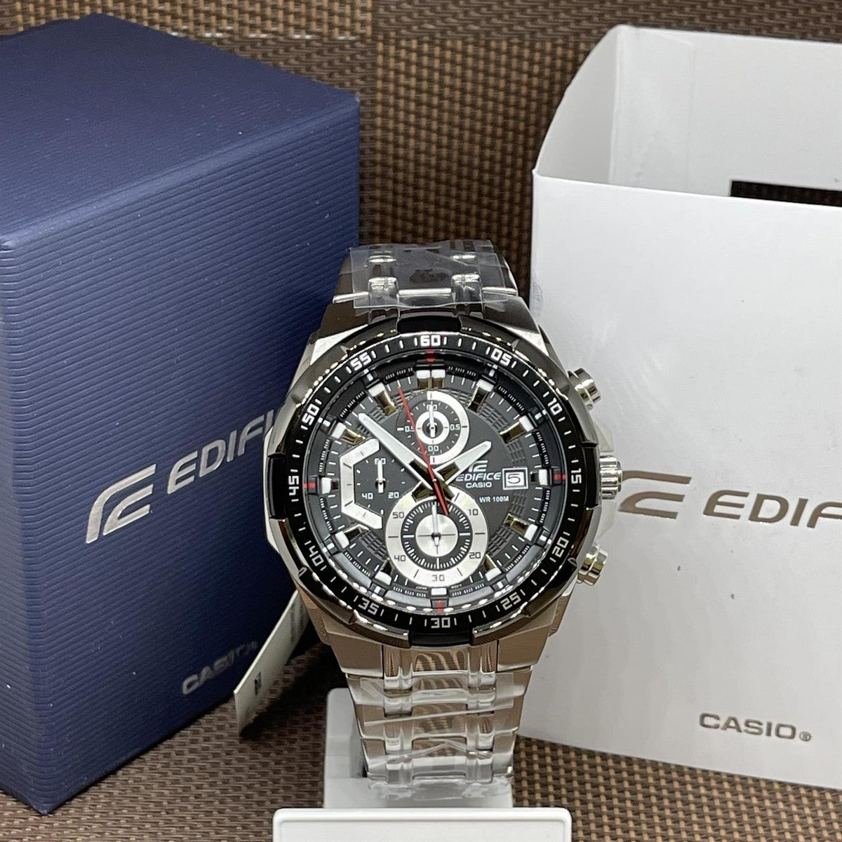 CASI O EDIFIC E EFR-539D SILVER BLACK XoticCollection