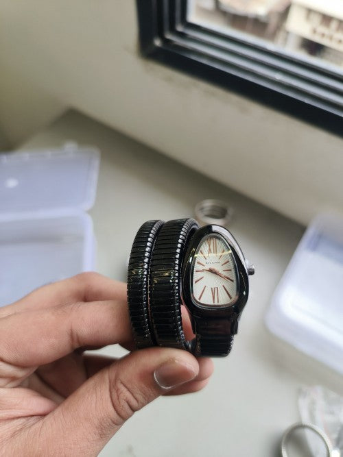 BVLGAR I SERPENTI BLACK WHITE DIAL WITHOUT DIAMOND XoticCollection