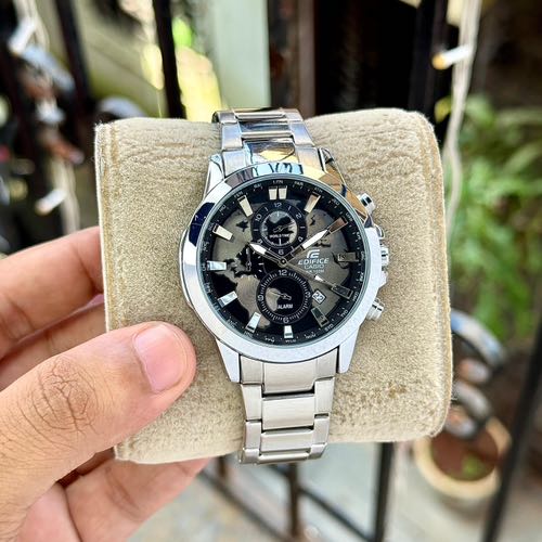 CASI O EDIFICE EFR-303D SILVER BLACK WORLD MAP XoticCollection