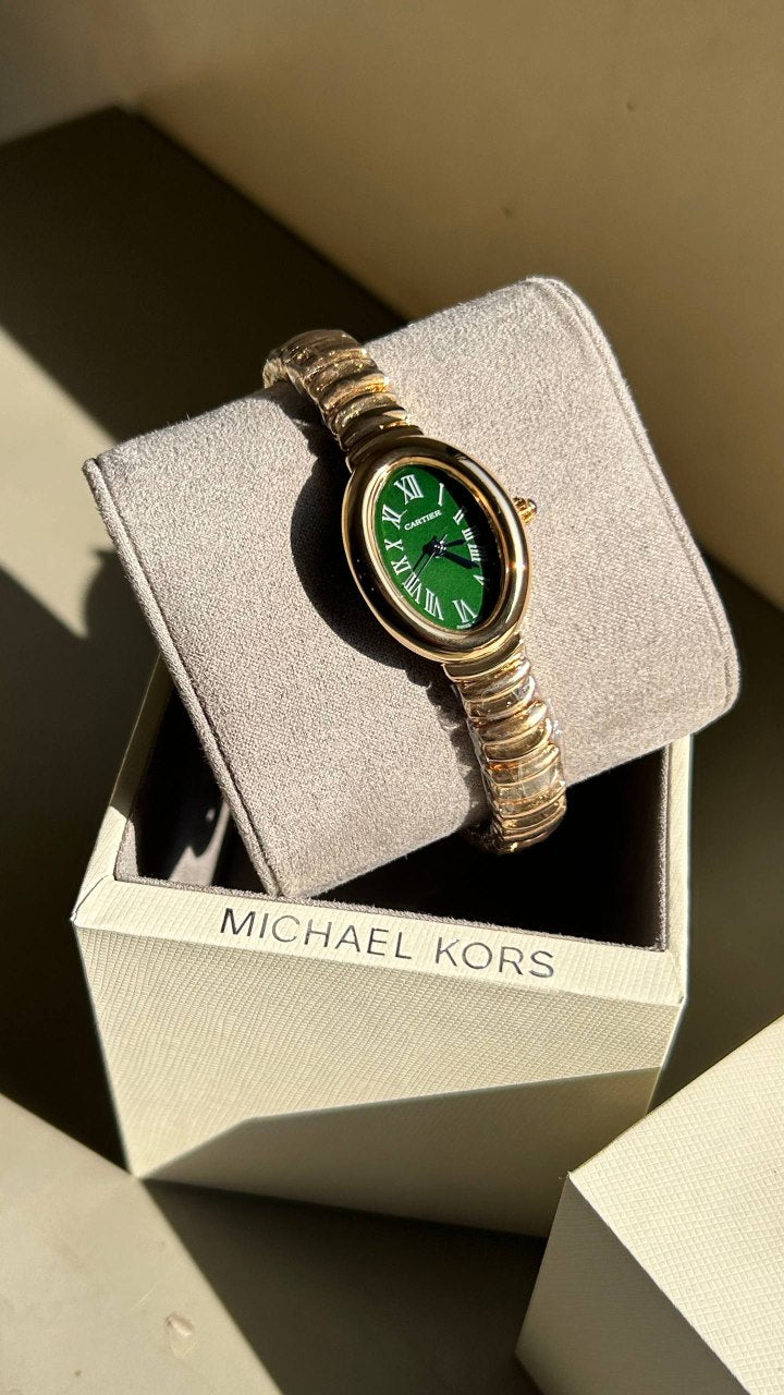 CARTIE R WATCH FOR HER GOLD GREEN XoticCollection