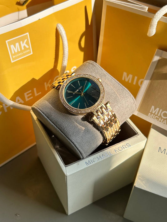 MICHAE L KORS DARCI GOLD GREENISH BLUE XoticCollection