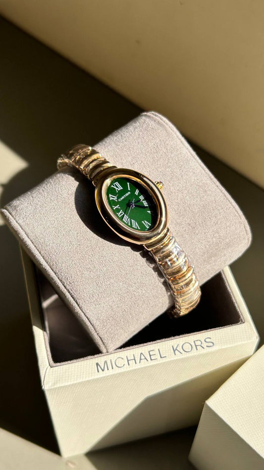 CARTIE R WATCH FOR HER GOLD GREEN XoticCollection