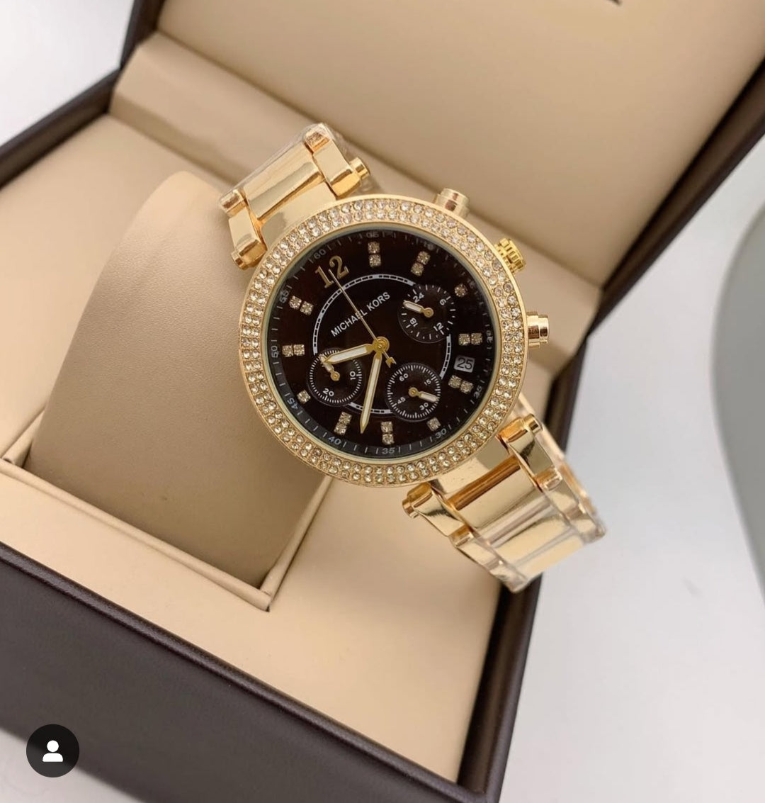 MICHAE L KORS PARKER GOLD BLACK XoticCollection