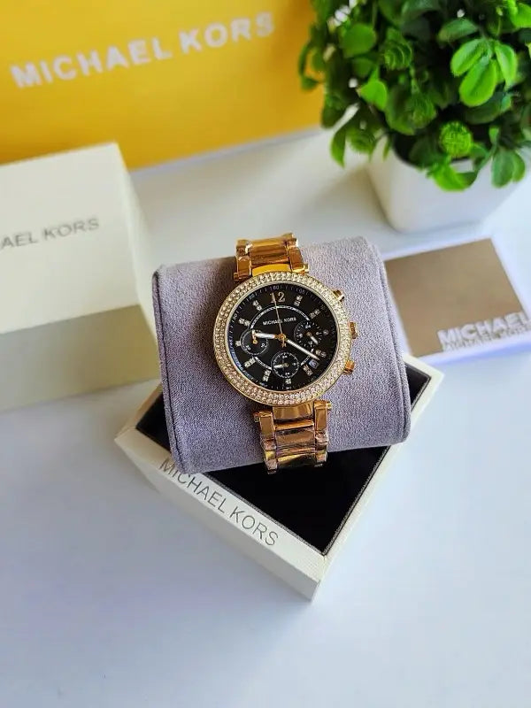 MICHAE L KORS PARKER GOLD BLACK XoticCollection