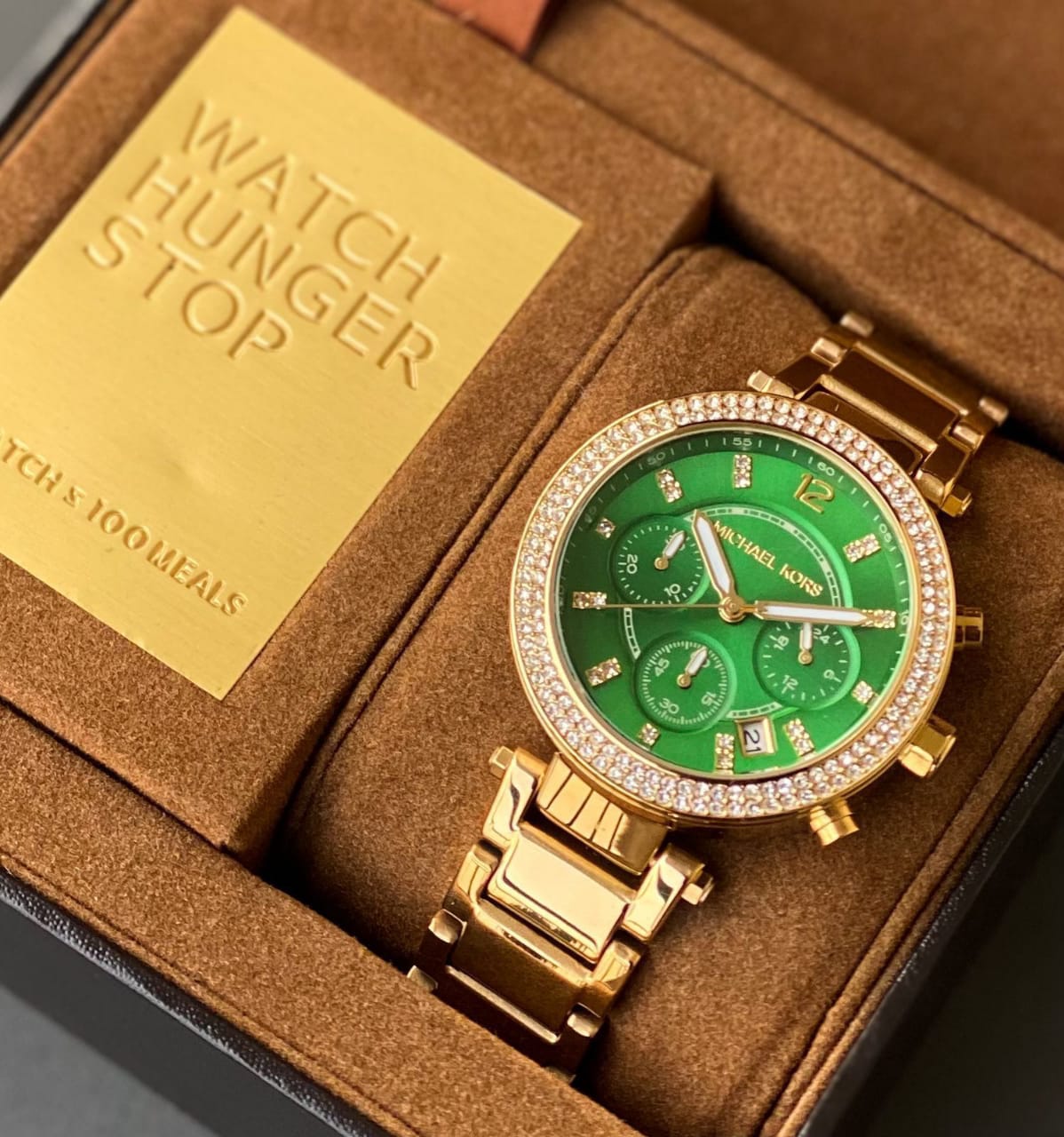 MICHAE L KORS PARKER GOLD GREEN XoticCollection
