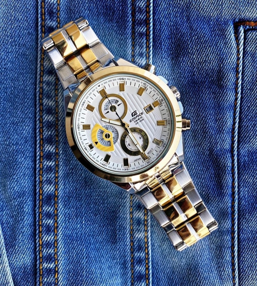 CASI O EDIFICE ED-426 TWO TONE WHITE XoticCollection