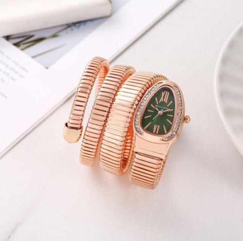 BVLGARI I SERPENTI SNAKE WATCH HALF DIAMOND XoticCollection