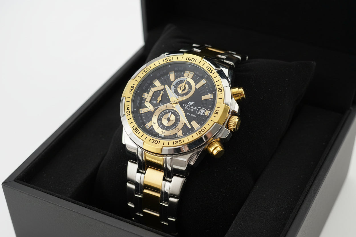 CASI O EDIFICE EFR-539 TWO TONE BLACK XoticCollection