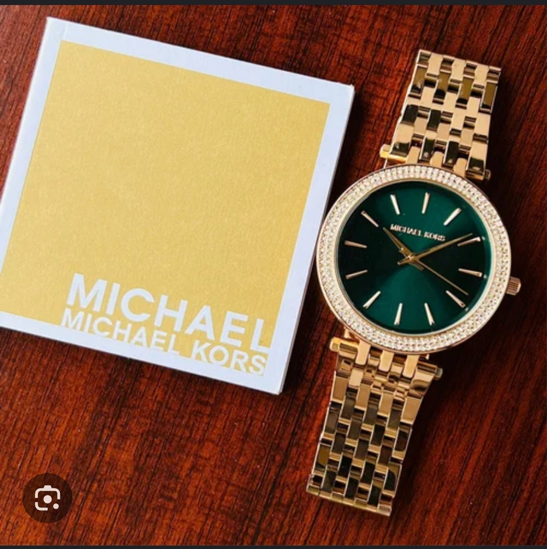 MICHAE L KORS DARCI GOLD GREENISH BLUE XoticCollection