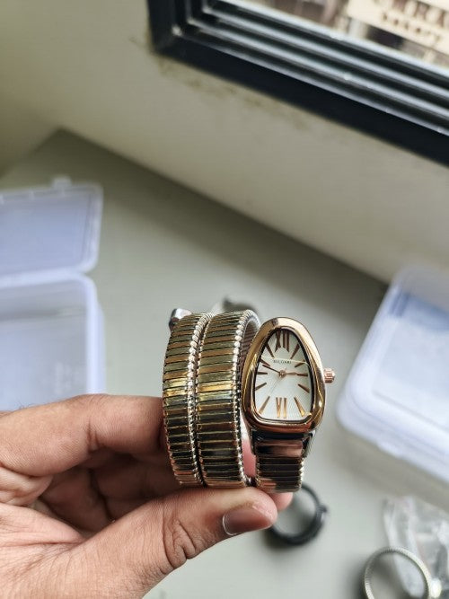 BVLGAR I SERPENTI TWO TONE WHITE WITHOUT DIAMOND XoticCollection